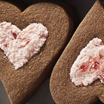 Choc Cherry Macaroon Hearts