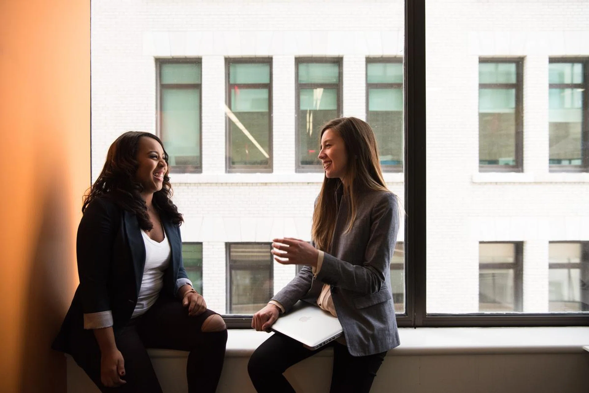 career women talking