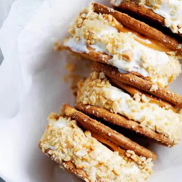Peanut And Honey Ice-cream Sandwiches