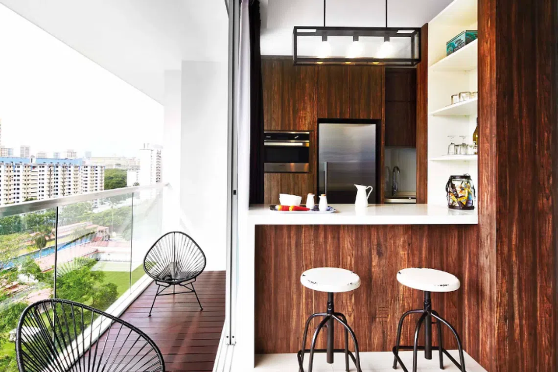 An Interior Designer's Cosy 700 Sq Ft Condo With A Black, White & Wood ...