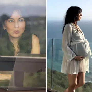 elizabeth lazan coffee date with pre-baby self on motherhood