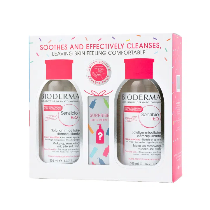 Bioderma Sensibio H2O, $52.90 (500ml Twinpack + Mystery Gift)