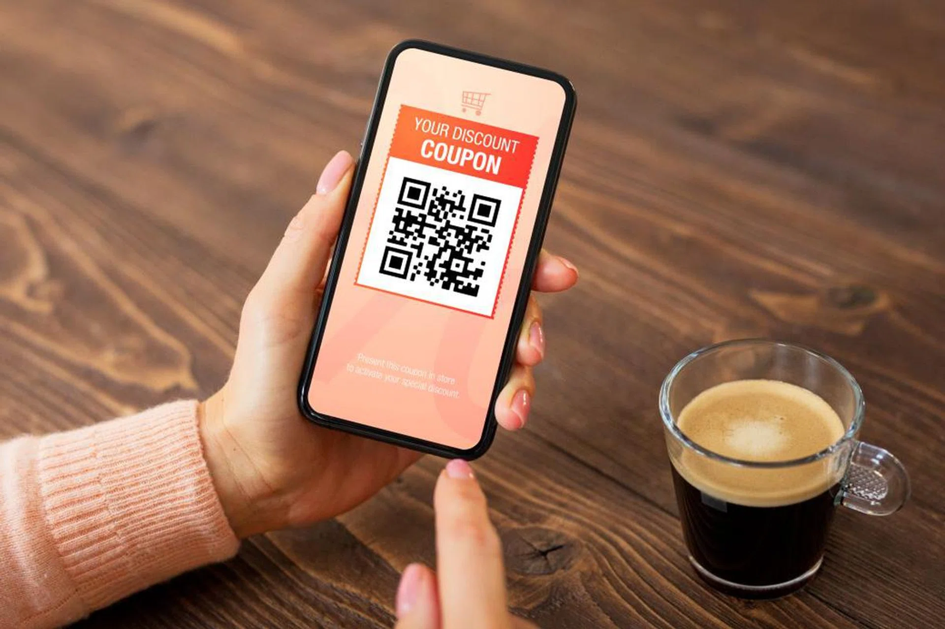 discount coupon on phone