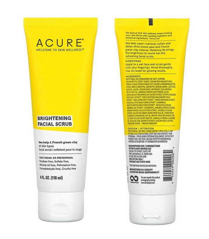 Acure, Brightening Facial Scrub ($10.10)