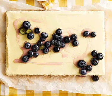 Cheesecake Slice with Blueberries