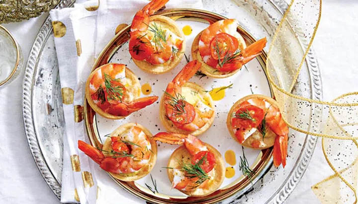 Christmas with Woman's Day - All the trimmings! - Roasted Tomato & Prawn Tarts
