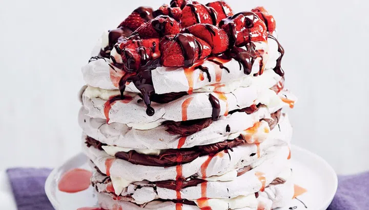 Easter Egg-stravaganza! - Chocolate-Meringue Layer Cake