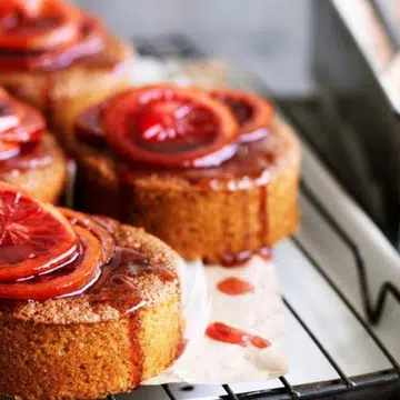 Blood Orange Cakes With Mascarpone Ice-Cream