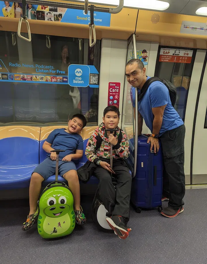 Farhan Tahar with his two sons