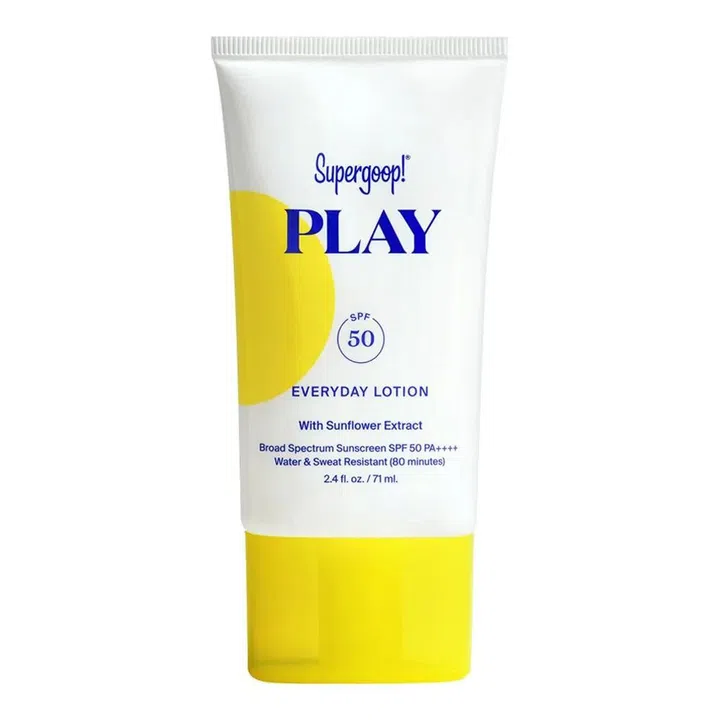 Best Water-Resistant Sunscreen Supergoop! Play Everyday Lotion With Sunflower Extract Broad Spectrum Sunscreen SPF 50 PA++++