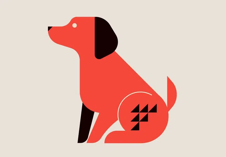 Chinese horoscope zodiac collection, geometric minimalist style. Animals symbols of Chinese New year . Set of mascots: rabbit, dragon, snake, tiger, ox, rat, pig, dog, rooster, monkey, goat, horse. Vector illustrations and concept design