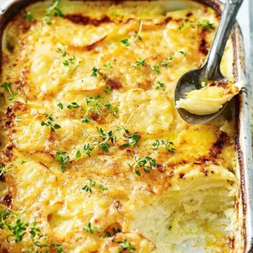 Double Cheese Potato Gratin