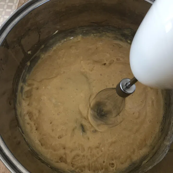 02. Use an electric mixer to cream butter and sugar together for a few minutes – it’s ready when it turns a paler whitish colour.