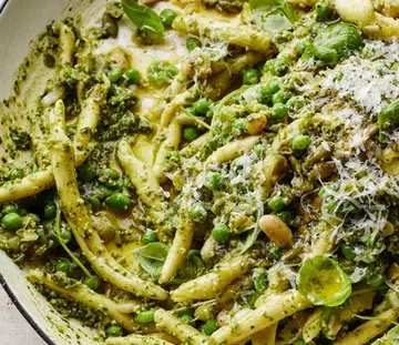 Warm Green Pea Pasta
