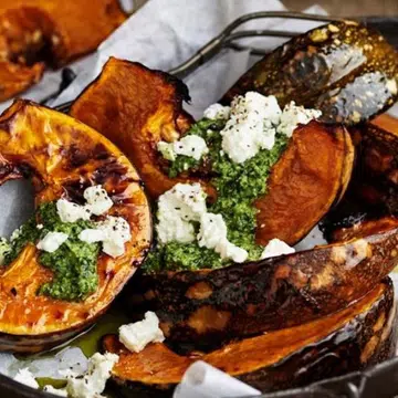 Roasted Pumpkin With Pepita Salsa