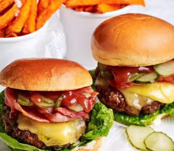 Air-Fryer Cheeseburgers