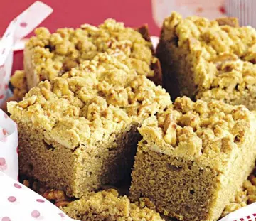 Coffee Walnut Streusel Cake