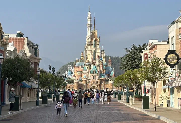 Main street at HK Disneyland