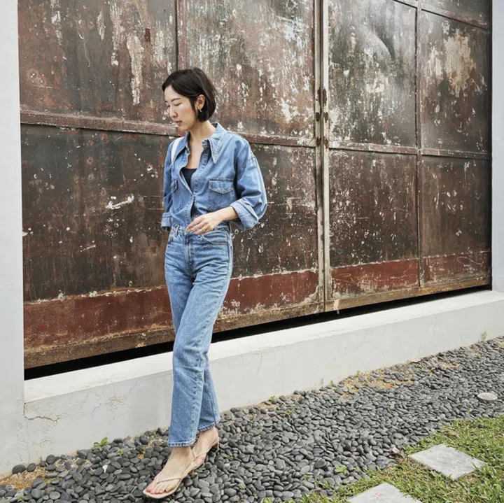 Denim is one her go-to fashion staples.