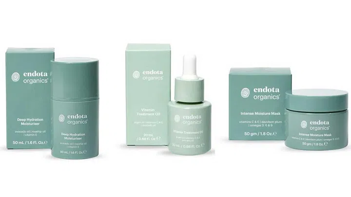 From left: Deep Hydration Moisturiser (AU$60); Vitamin Treatment Oil (AU$45); Intense Moisture Mask (AU$50)