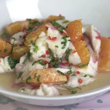 Grouper Ceviche With Mandarin Orange