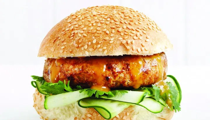 Everyday Food - Stacks of Burgers - Chicken Satay