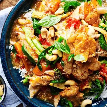 Slow-Cooked Thai Basil & Chilli Chicken With Cashews