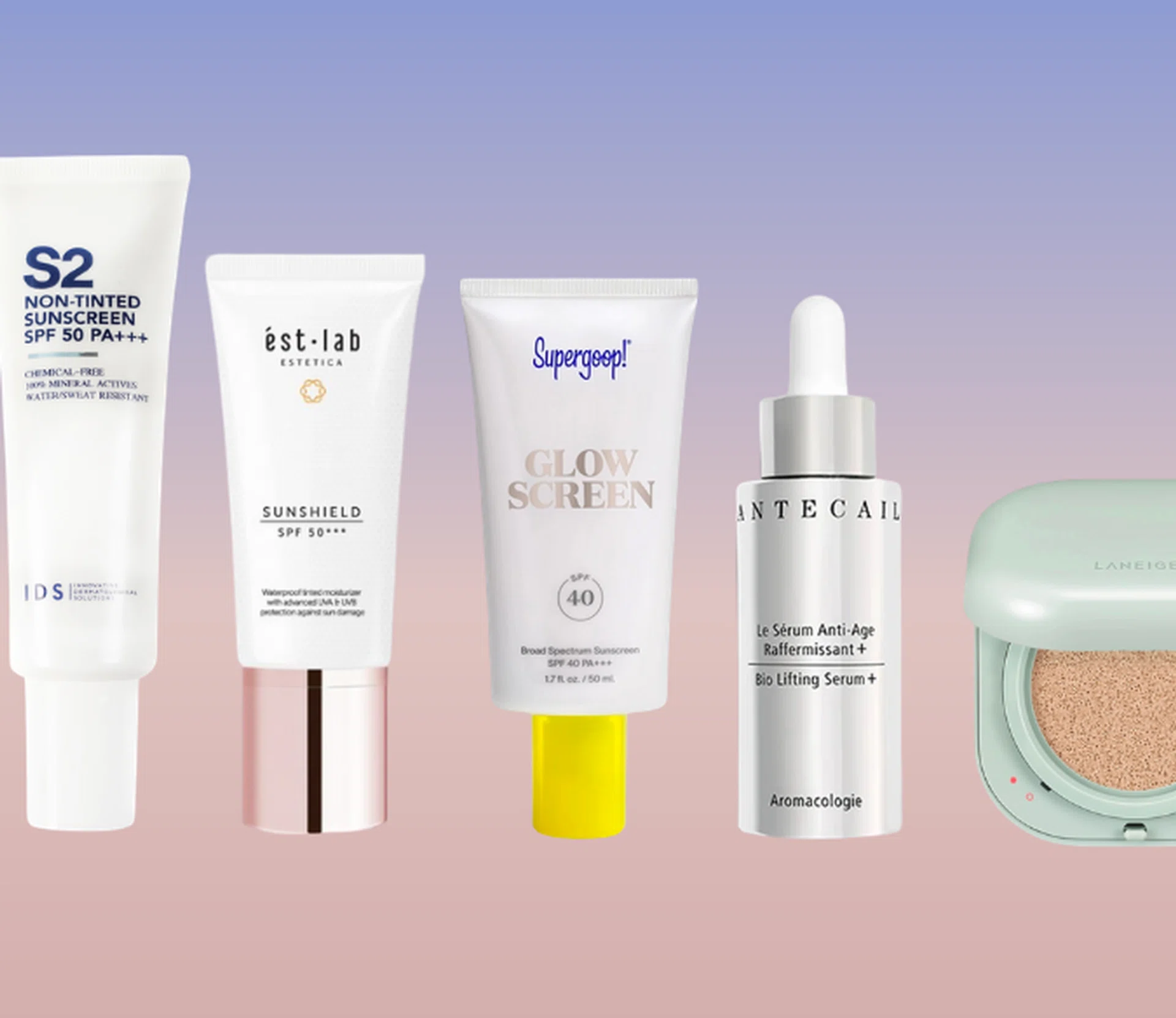 Blue light protecting sunscreen skincare products anti ageing