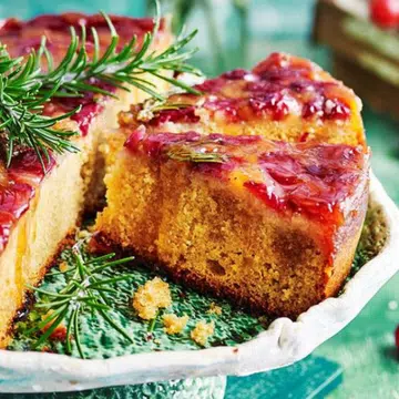 Upside Down Grape & Honey Cake