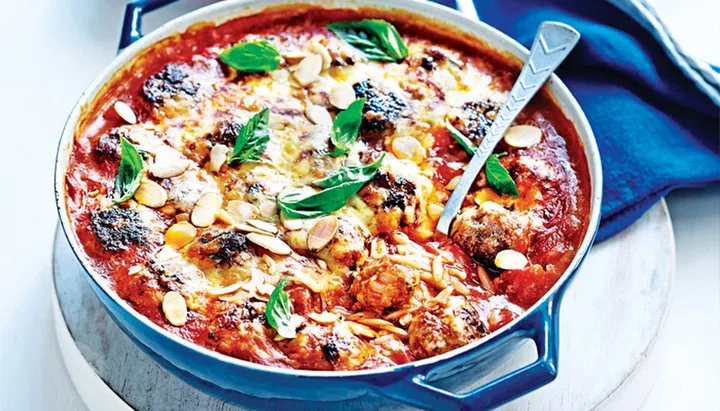 Pasta Bake Perfection - Meatball & risoni bake