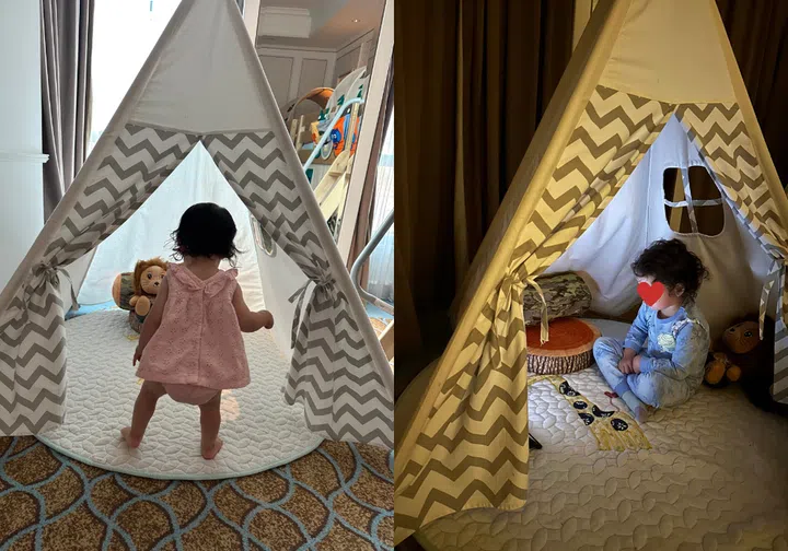 kids in the kid themed suite at the intercontinental singapore family staycation