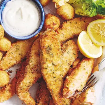ways to cook salmon; Salmon Fish Fingers With Potato Gems