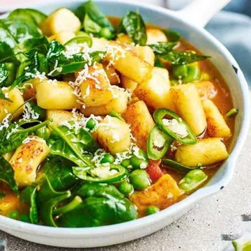Indian-Style Gnocchi With Green Veg Masala