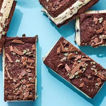 Minty Brownie Ice-Cream Fingers