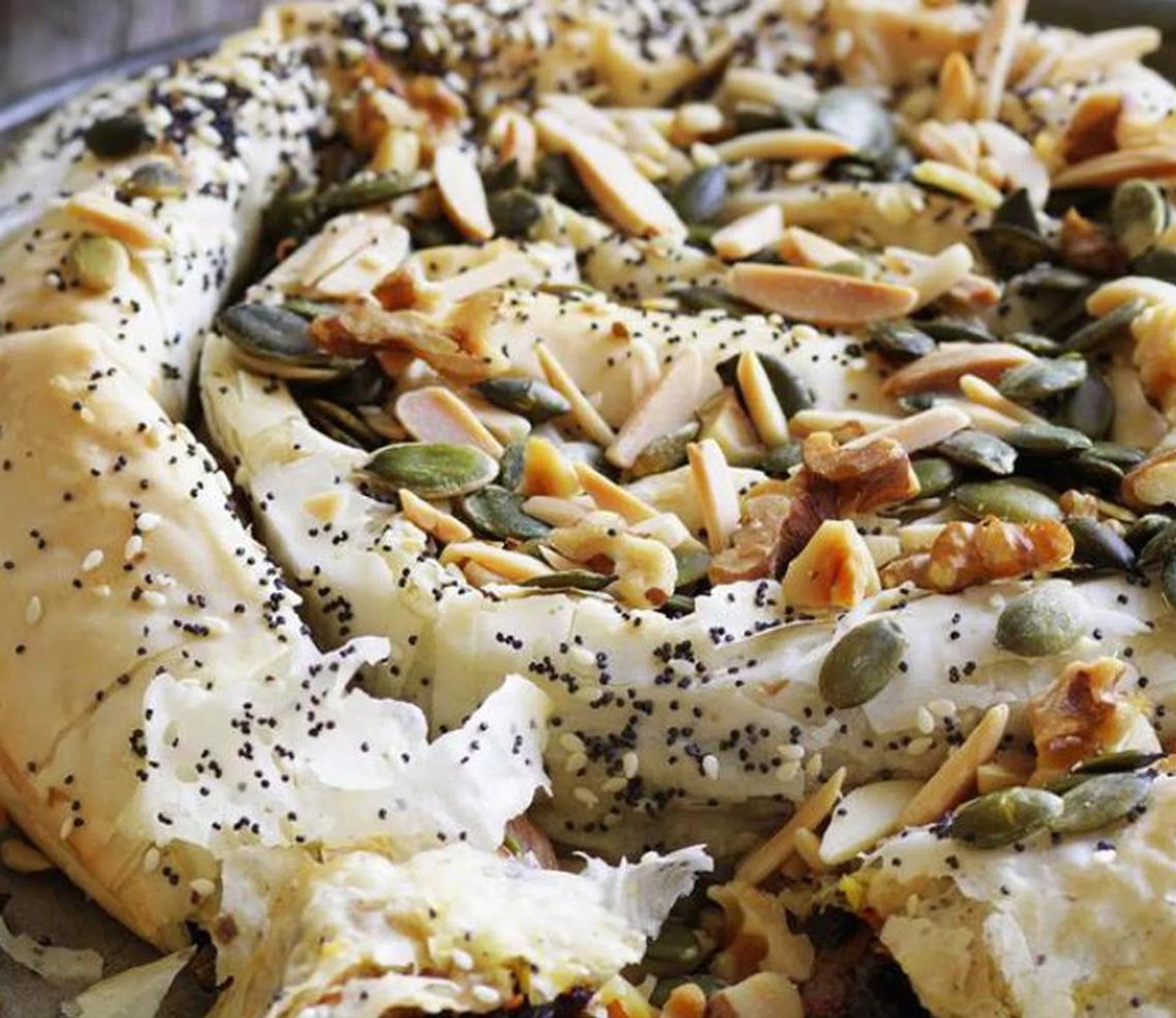Seeded Carrot & Cabbage Filo Pie
