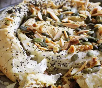 Seeded Carrot & Cabbage Filo Pie