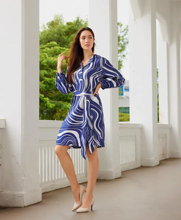 Swirl Linen Dress. Photo: Marks & Spencer