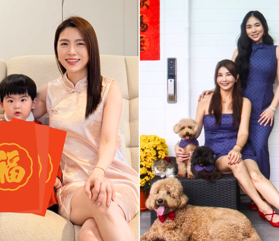 Sora Ma, Chen Xiuhuan, celeb CNY family outfits
