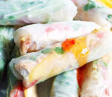 Chicken & Mango Rice Paper Rolls