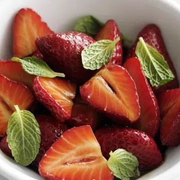 Balsamic Strawberry & Mint Salad
