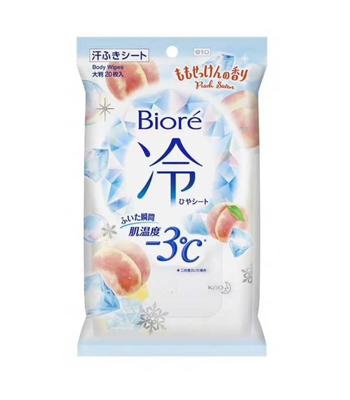 Biore's Cool Body Wipe Sheet in Peach Scent ($4.75 for 20 pieces)