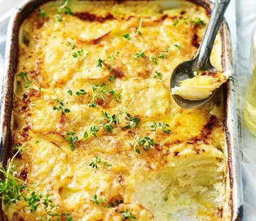 Double Cheese Potato Gratin