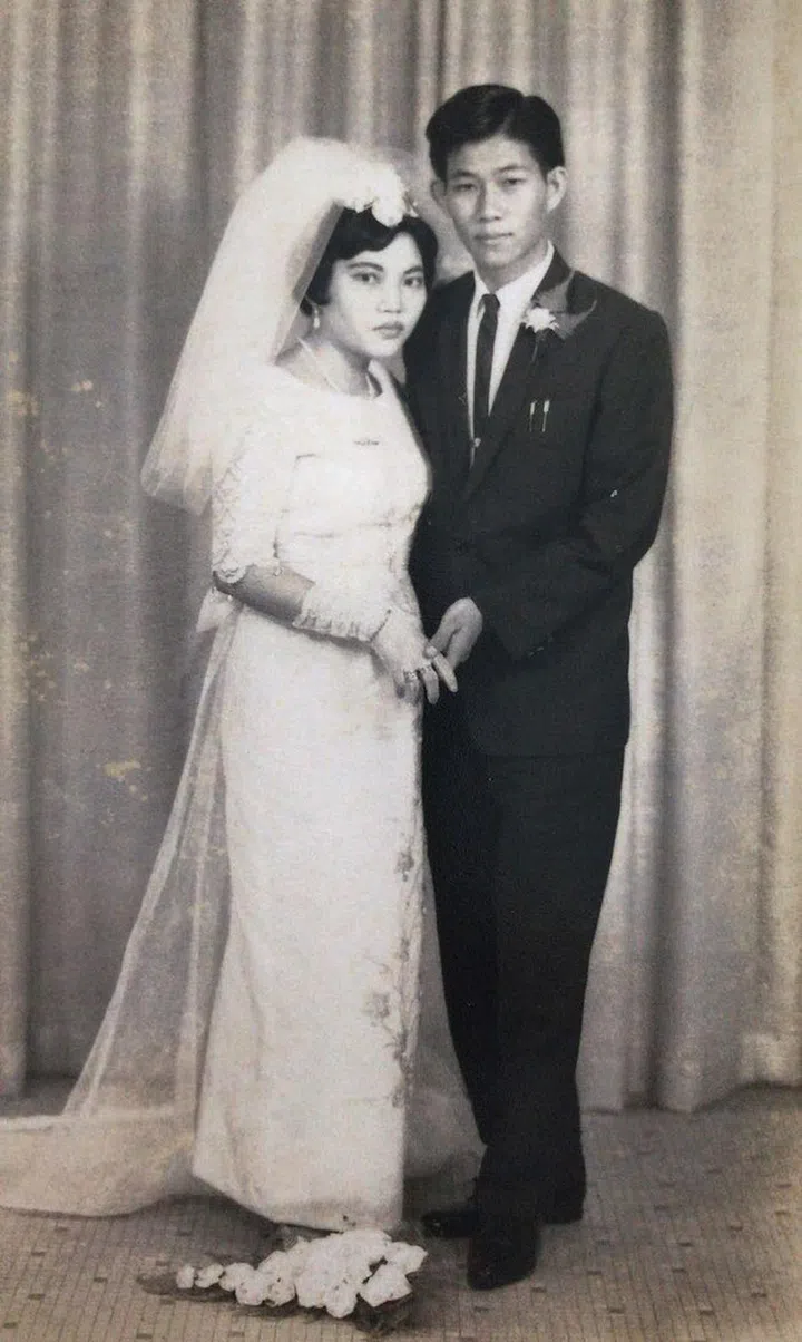 Mr and Mrs Chua on their wedding day. Photo courtesy of Founder Bak Kut Teh.