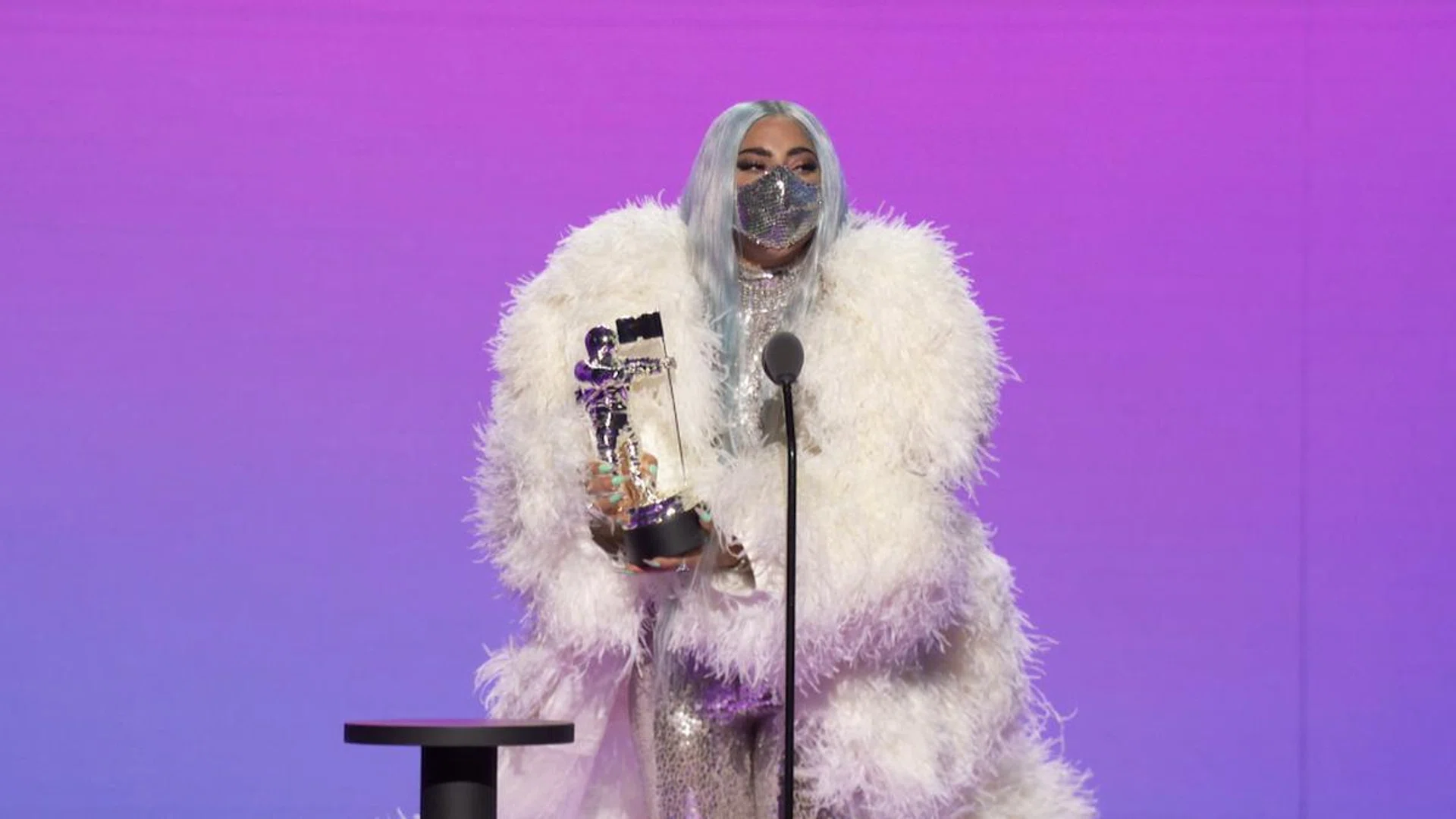 Lady Gaga's acceptance speech during the 2020 MTV Video Music Awards released to the media on August 31, 2020. (Photo Courtesy of MTV via Sipa USA) **MANDATORY CREDIT***EDITORIAL USE ONLY**