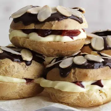 Chocolate, Plum & Almond Paris Brest
