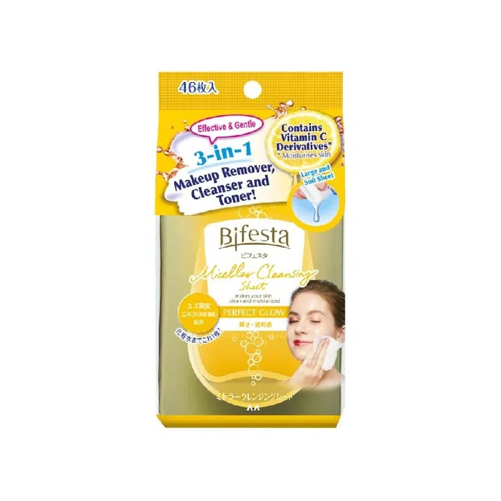 Best Makeup-Removing Wipes Bifesta Micellar Cleansing Sheet Perfect Glow