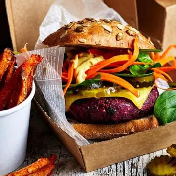 Beet & Black Bean Burger