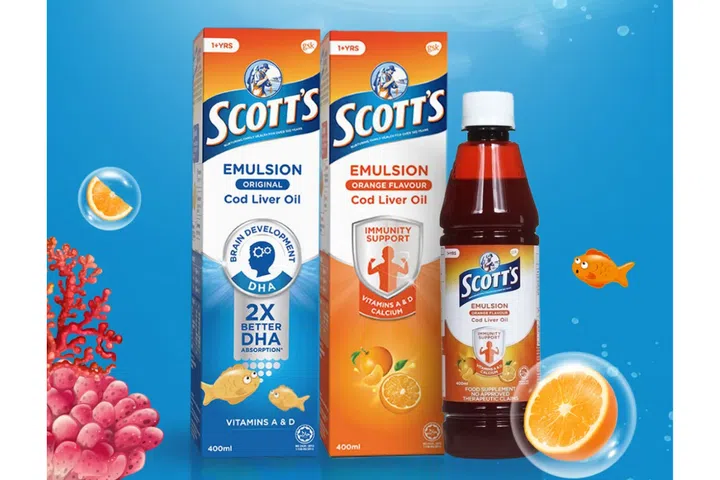 Scott’s Emulsion Cod Liver Oil with Omega 3 Fatty Acid DHA for Children