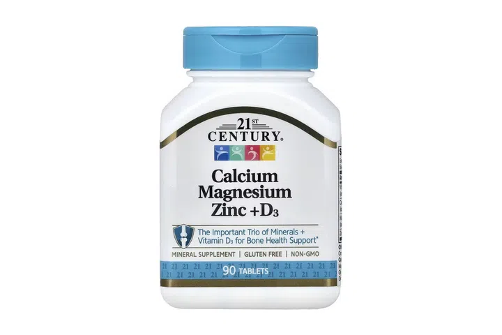 21st Century, Calcium Magnesium Zinc + D3, 90 Tablets