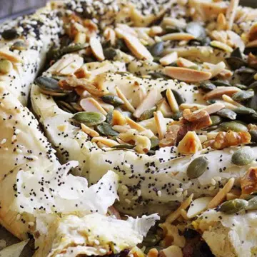 Seeded Carrot & Cabbage Filo Pie